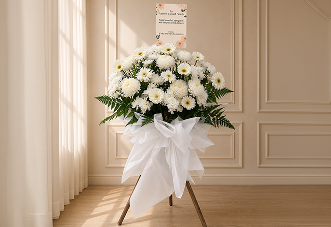 289 - Condolence Floral with Stand